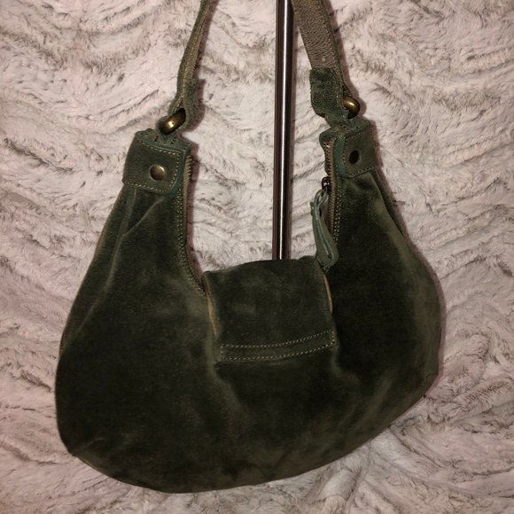Dolce & Gabbana Army Green Suede Hobo Bag - Picture 3 of 5